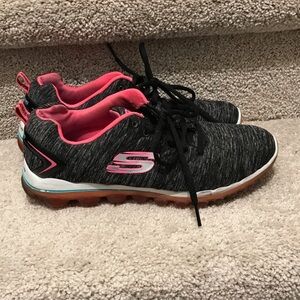 Skechers Women's ( Sketch Air)Black and Pink Sneakers